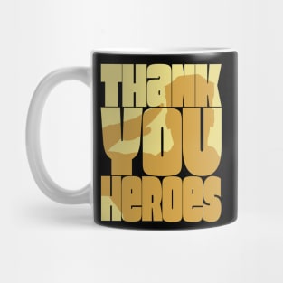 Thank You Heroes Soldier Salute Mug
